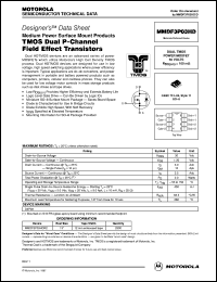 MMDF3P03HDR2 datasheet: TMOS dual N-channel field effect transistor MMDF3P03HDR2