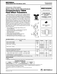 MMDF4C03HDR2 datasheet: Complementary TMOS  field effect transistor MMDF4C03HDR2