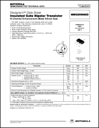 MMG05N60D datasheet: Insulated gate bipolar transistor MMG05N60D