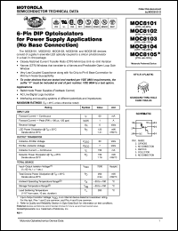 MOC8101 datasheet: 6-pin DIP optoisolators MOC8101