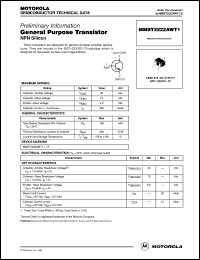 MMBT2222AWT1 datasheet: General purpose transistor MMBT2222AWT1