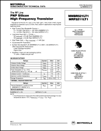 MMBR5211LT1 datasheet: PNP silicon high-frequency transistor MMBR5211LT1