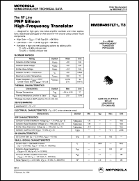MMBR4957LT3 datasheet: PNP silicon high-frequency transistor MMBR4957LT3