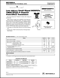 MMBF2201PT1 datasheet: Small-signal MOSFET TMOS single P-channel field effect transistor MMBF2201PT1