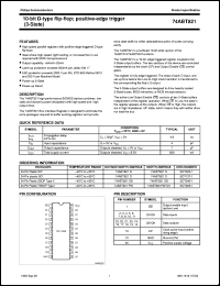 74ABT821DB datasheet: 10-bit D-type flip-flop; positive-edge trigger (3-State) 74ABT821DB