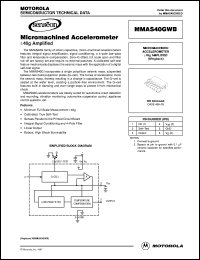 MMAS40GWB datasheet: Micromachined accelerometer MMAS40GWB