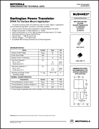 MJD44E3 datasheet: Darlington power transistor MJD44E3