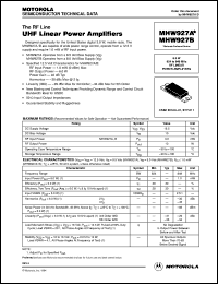 MHW927A datasheet: UNF linear power amplifier MHW927A