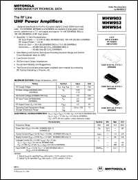 MHW954 datasheet: UNF power amplifier MHW954