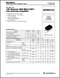 MHW8272A datasheet: 128-channel (860 MHz) CATV line extender amplifier MHW8272A