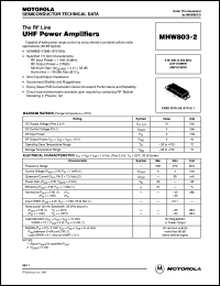 MHW803-2 datasheet: UNF power amplifier MHW803-2