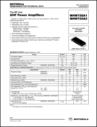 MHW720A2 datasheet: UNF power amplifier MHW720A2