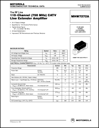 MHW7272A datasheet: 110-channel (750 MHz) CATV line extender amplifier MHW7272A