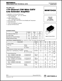 MHW7242A datasheet: 110-channel (750 MHz) CATV line extender amplifier MHW7242A