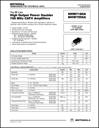 MHW7185A datasheet:  750 MHz CATV amplifier MHW7185A
