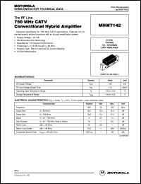 MHW7142 datasheet:  750 MHz CATV conventional hybrid amplifier MHW7142