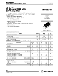 MHW6342 datasheet: 77-channel (550MHz) CATV line extender amplifier MHW6342