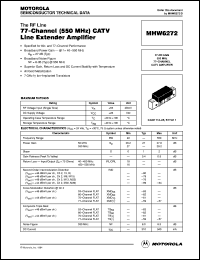 MHW6272 datasheet: 77-channel (550MHz) CATV line extender amplifier MHW6272