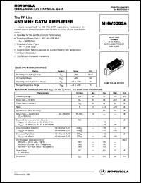 MHW5382A datasheet: 450 MHz CATV amplifier MHW5382A