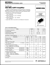 MHW5122A datasheet: 450 MHz CATV amplifier MHW5122A