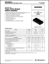 MHW3928 datasheet: Triple video output hybrid amplifier MHW3928