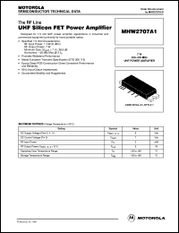 MHW2707A1 datasheet: VHF silicon FET power amplifier MHW2707A1