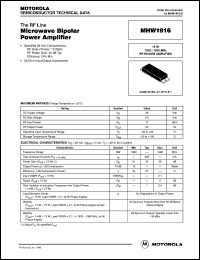 MHW1916 datasheet: Microware bipolar power amplifier MHW1916