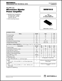 MHW1915 datasheet: Microware bipolar power amplifier MHW1915