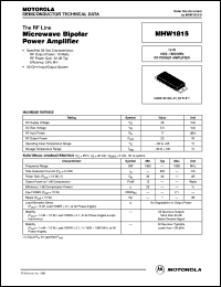 MHW1815 datasheet: Microware bipolar power amplifier MHW1815