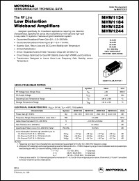 MHW11134 datasheet: Low distortion wideband amplifier MHW11134