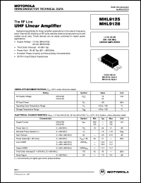 MHL9125 datasheet: UHF linear amplifier MHL9125