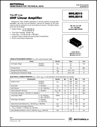 MHL8018 datasheet: UHF linear amplifier MHL8018