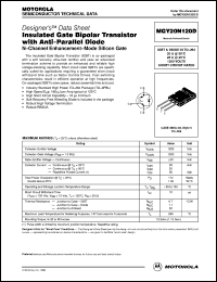 MGY20N120D datasheet: Insulated gate bipolar transistor MGY20N120D