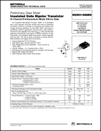 MGW21N60ED datasheet: Insulated gate bipolar transistor MGW21N60ED
