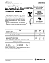MGSF1N02ELT3 datasheet: Low rDS(on) small-signal MOSFET tmos single N-channel field effect transistor MGSF1N02ELT3