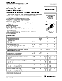 MGR2025CT datasheet: Gallium arsenide power rectifier MGR2025CT