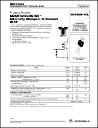 MGP20N14CL datasheet: 20 amperes voltage clamped MGP20N14CL