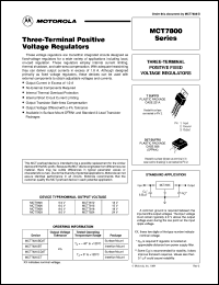 MCT7808BT datasheet: Three-terminal positive voltage regulator MCT7808BT