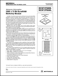 MCM72PB8ML3.5 datasheet: 256K and 72 bit burstRAM multichip module MCM72PB8ML3.5