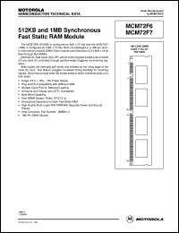 MCM72F6DG12 datasheet: 512KB and 1MB synchronous fast static RAM module MCM72F6DG12