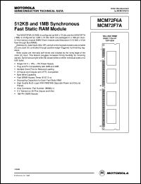 MCM72F7ADG12 datasheet: 512KB and 1MB synchronous fast static RAM module MCM72F7ADG12