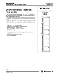 MCM72F10DG8 datasheet: 8MB synchronous fast static RAM module MCM72F10DG8