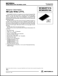 MCM69R819AZP6R datasheet: 4M late write HSTL MCM69R819AZP6R