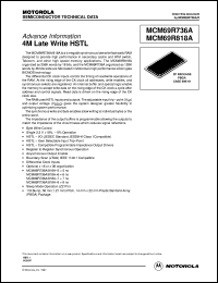 MCM69R818AZP5 datasheet: 4M late write HSTL MCM69R818AZP5