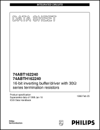74ABT162240DGG datasheet: 16-Bit Inverting Buffer/Driver 30 Ohms Series Termination 74ABT162240DGG