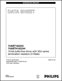 74ABTH162244DGG datasheet: 16-bit buffer/line driver with 30 Ohm series termination resistors (3-State) 74ABTH162244DGG