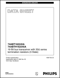 74ABT162245ADL datasheet: 16-bit bus transceiver with 30 Ohm series termination resistors (3-State) 74ABT162245ADL