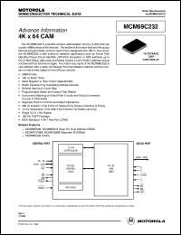 MCM69C232TQ20 datasheet: 4K x 64 CAM MCM69C232TQ20