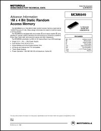 MCM6949YJ15R datasheet: 1M x 4 bit static random access memory MCM6949YJ15R