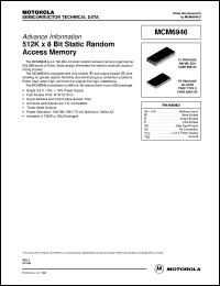 MCM6946TS15R datasheet: 516K x 8 bit fast static random access memory MCM6946TS15R